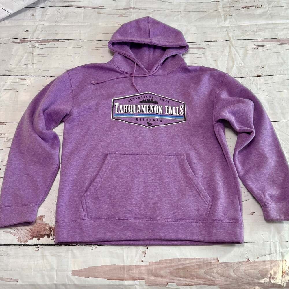 Salt Creek Tahquamenon Falls Michigan Hoodie Purple Heather Large